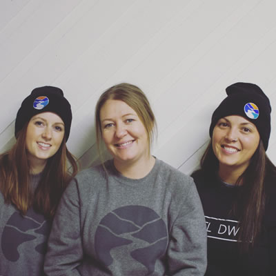 The faces behind Kettle Down, a niche clothing line in Grand Forks, B.C. From left to right: Meagan Savaia, Stacey Smith & Hannah Baker. 