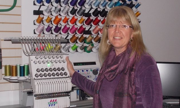 Kicking Horse Embroidery owner, Susan Leigan.