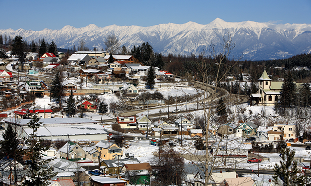 Scenic view of Kimberley, BC. 