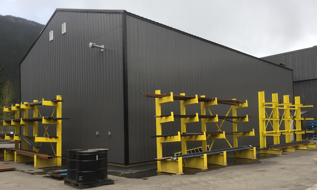 Metal and supply storage for the company