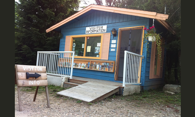 The exterior view of the Kootenay's only self service visitor's centre 