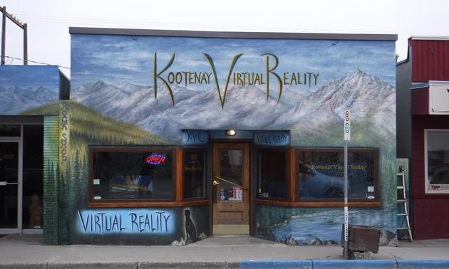 Colourful storefront of Kootenay Virtual Reality