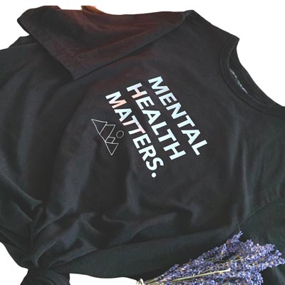 Mental Health Matters sweatshirt. 