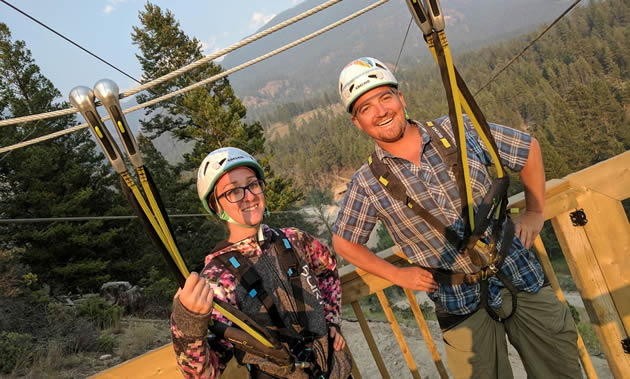 Krista Berg and Patrick Tolchard, owners of Valley Zipline Adventures in Radium Hot Springs, B.C., celebrated opening day on June 21, 2017.