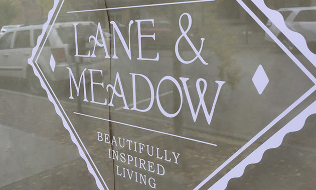 Lane and Meadow storefront. 