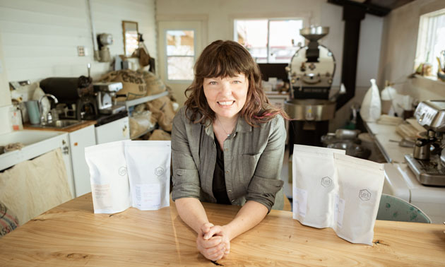 Ilana Cameron prefers sweet and clean-tasting coffee for her home-based business, Lark Coffee Roasters in Creston.
