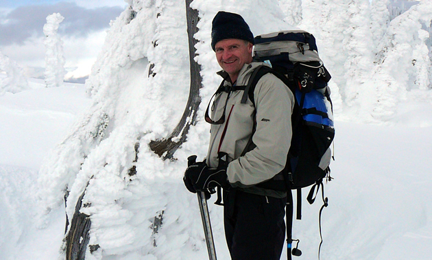 Lloyd Ferguson, owner of Totem Travel in Trail, B.C., enjoys a ski outing.