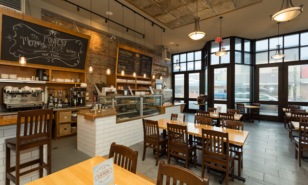 Interior view of the Loaf Bakery. 