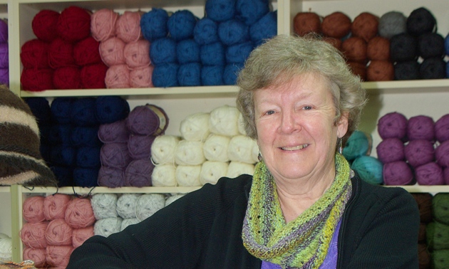 Lynn Relph, president of the Downtown Business Association in Grand Forks, B.C., owns and operates Lynden Tree Yarns.