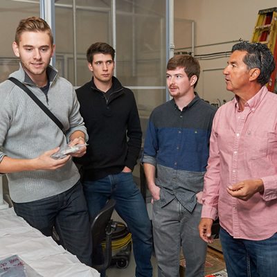 At the MIDAS lab, engineering and business students from the University of British Columbia Okanagan learn and improve the art of crystal pulling with Don Freschi, Chief Executive Officer of Fenix Advanced Materials. 