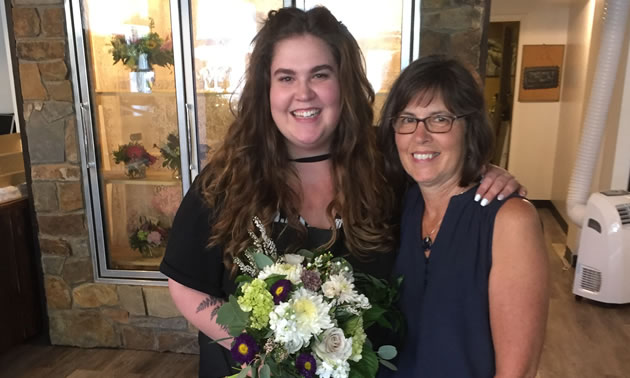 Kelsey and Brenda Taylor, co-owners of MJ's Floral Boutique in Cranbrook. 