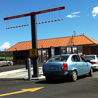 View of McDonald's new dual drive thru