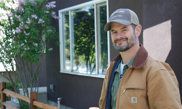 Monte Smith, owner and operator of Brown Dog Contracting, on site at one of his projects