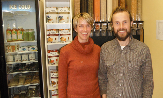 Man and woman in a shop