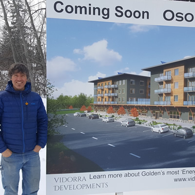 Ned Johnson of Innovation Building Group and Vidorra Developments, plans to build a mixed commercial and residential building in Golden, B.C.