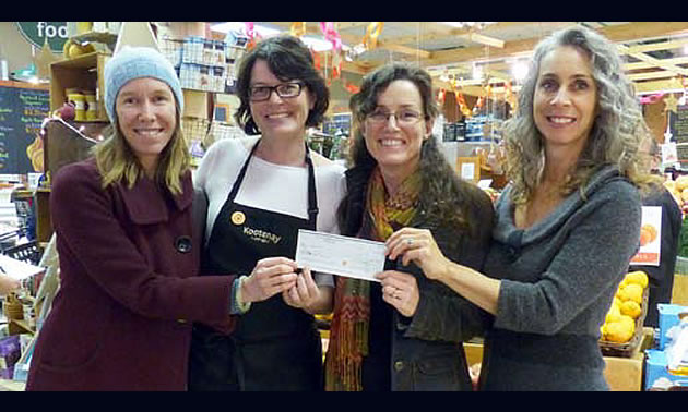 Paula Sobie, Co-op board member, Jocelyn Carver, Co-op Marketing & Outreach manager, Jenny Robinson, NCARES Executive Director, Lisa McGeady, Room To Live campaign coordinator
