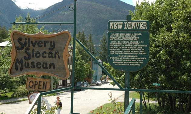 Museum sign in New Denver. 