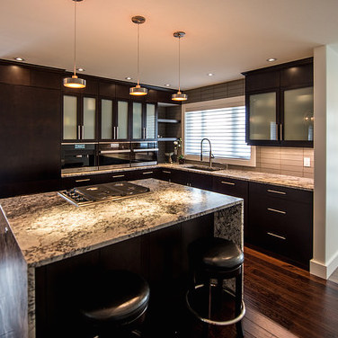 Kitchen interior from New Dawn's award-winning home, the Novak residence