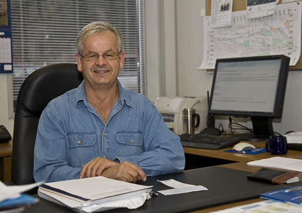 man at a desk in an office