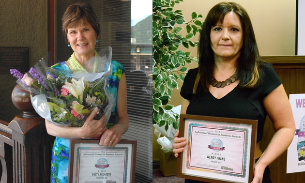 Patty Axenroth and Wendy Franz two of last year's Kootenay Influential Women in Business