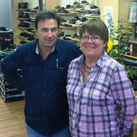 Photo Randy and Marci Halliday owners of the new Pop Shoes franchise in Creston