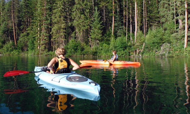 People in a canoe