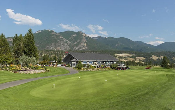The restaurant and clubhouse at the Springs Course in Radium is located in a picturesque setting. 