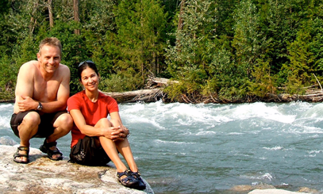 Ralph and Debbie Koerber on the river