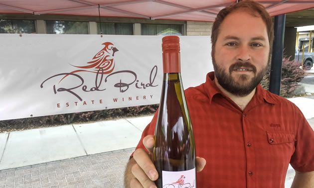 Remi Cardinal, owner of Red Bird Estate Winery in Creston. 
