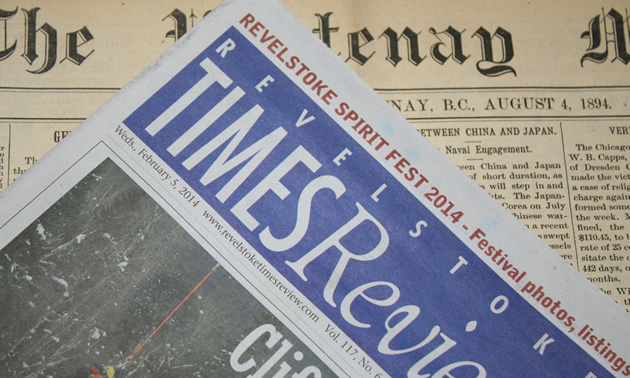 2014 newspaper lies on a newspaper from 1894