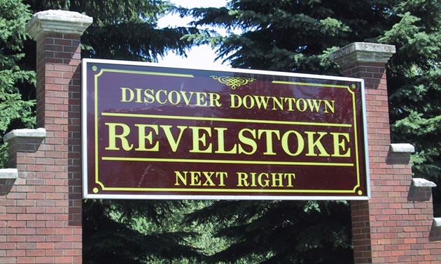 City of Revelstoke sign. 