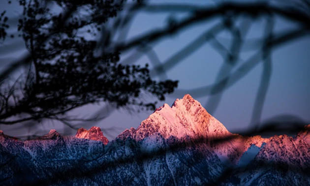 Mount Fisher shown as captured by Indigenous photographer Blaine Burgoyn