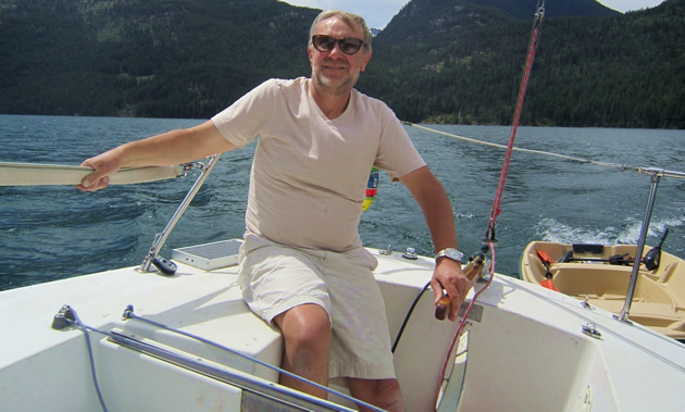Cezary Ksiazek, owner of Rossland Builder, indulges his longtime love of sailing.