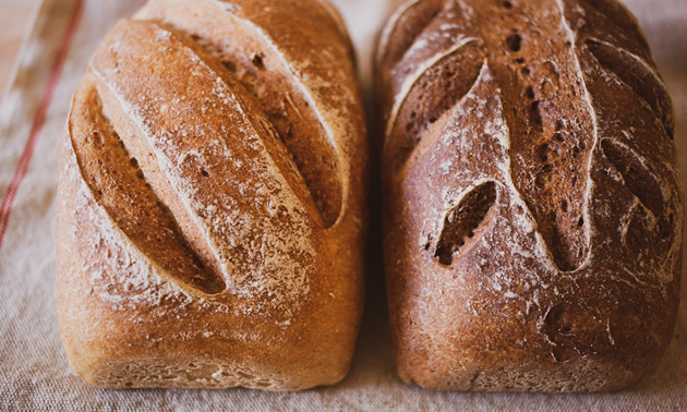 Two loaves of bread are shown.