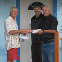 (L-R) Gord Johnston, Cranbrook Habitat Project Leader, Dave Williams, Director of Operations/Contracting Division of The Mainroad Group and Lorne Isberg, General Manager of Salvador Ready Mix Concrete LP.