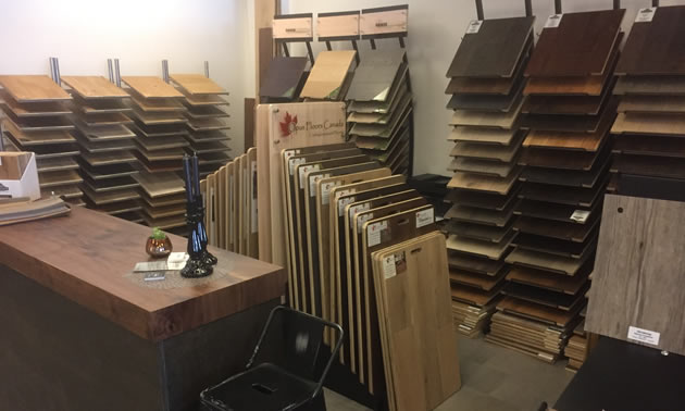 Picture of Samurai Hardwoood's new showroom. 