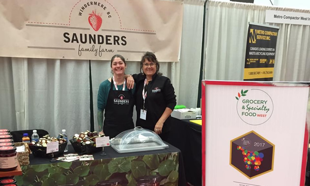 Windermere's Saunders Family Farm members at the Grocery & Speciality Food West exhibition. 