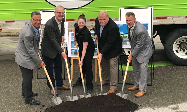 Local dignitaries on hand for the groundbreaking ceremony for the new Save-On-Foods store in Kimberley. 