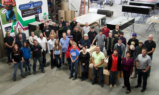 Group shot of the staff of Selkirk Signs & Services Ltd.