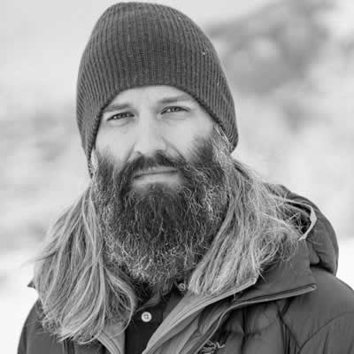 Shawn Bethune, executive director of the Kicking Horse Country Chamber of Commerce, is winter-ready in his toque, full beard and winter gear.