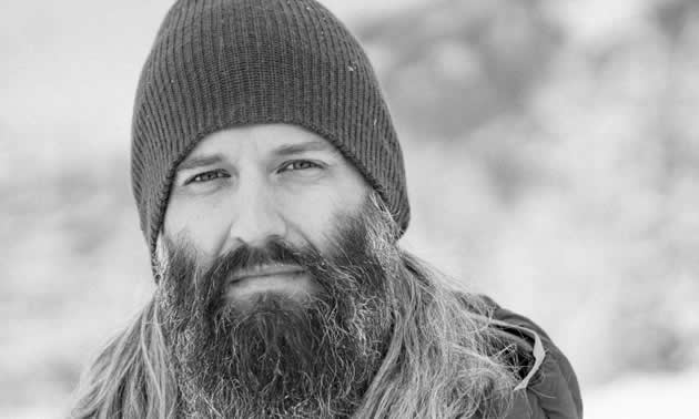 Shawn Bethune, executive director of the Kicking Horse Country Chamber of Commerce, is winter-ready in his toque, full beard and winter gear.