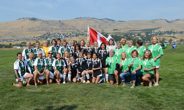 The Women’s Soccer competitors of last year’s games in Vernon, B.C.