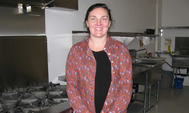 Sophie Larsen, co-ordinator of Cranbrook's Farm Kitchen, is shown here in the shared-space commercial kitchen