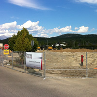 Photo of the new Sports Check and Dollar Tree building site