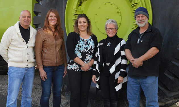 Norma McDougall, manager of the Sparwood & District Chamber of Commerce, with chamber board members