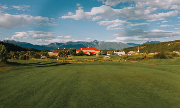 View of St. Eugene Resort. 