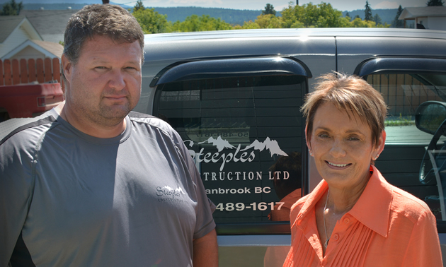 Former company receptionist Terri Sharpe has been co-owner of Steeples Construction with Earl Hoath since 2005.