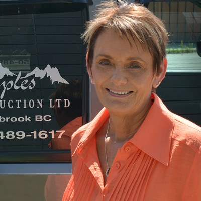 Former company receptionist Terri Sharpe has been co-owner of Steeples Construction with Earl Hoath since 2005.