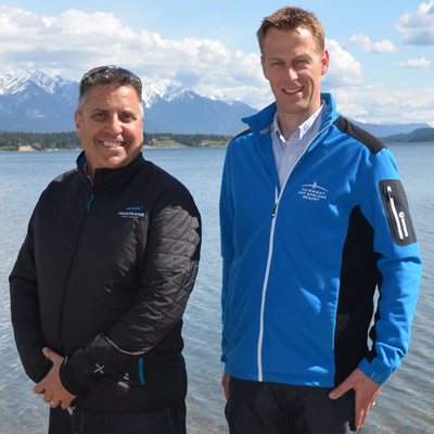 Steve Paccagnan (L) and Pascal Van Dijk are president and CEO of Panorama Mountain Resort and Fairmont Hot Springs Resort respectively.