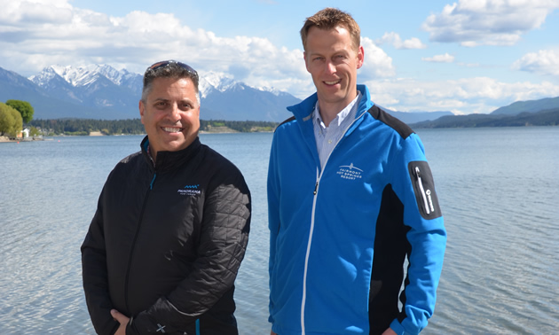 Steve Paccagnan (L) and Pascal Van Dijk are president and CEO of Panorama Mountain Resort and Fairmont Hot Springs Resort respectively.
